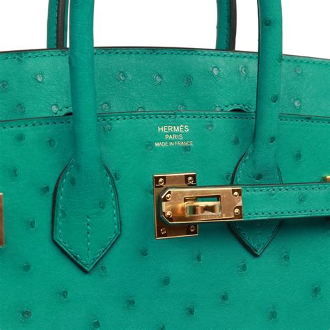 hermes vert verone|Hermes Birkin 25 Vert Verone Ostrich Gold Hardware.